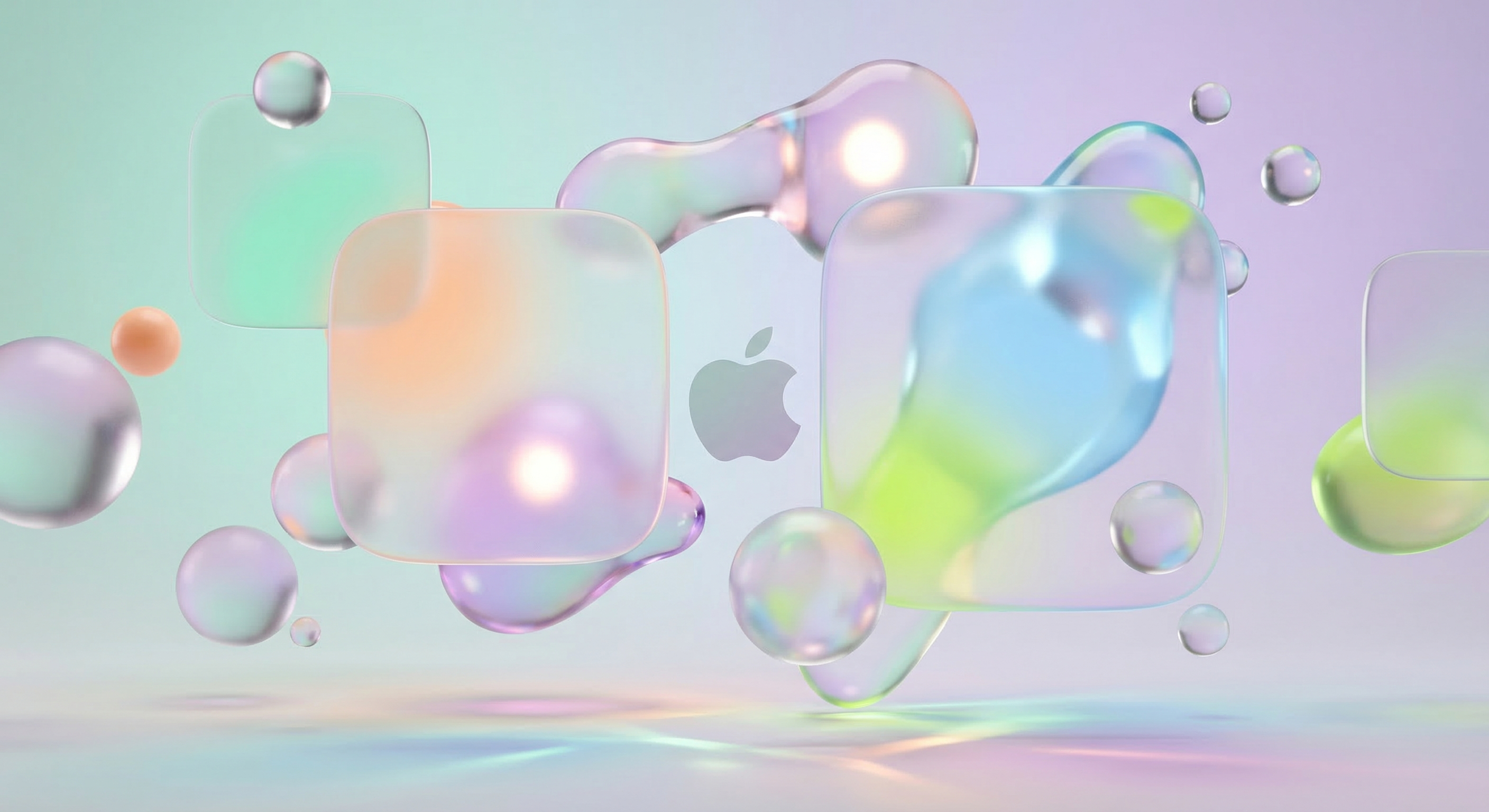 Playful Apple-esque 3D Abstract Composition