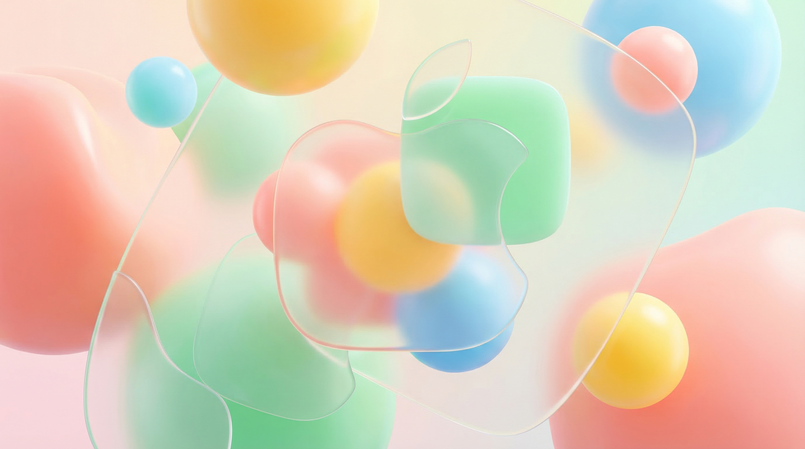 Playful 3D abstract spring composition