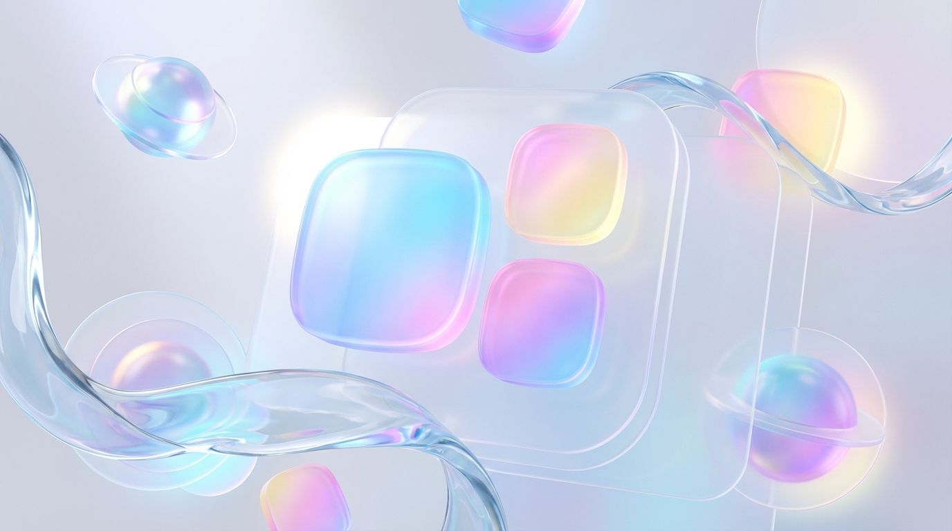 Abstract fluid glass art