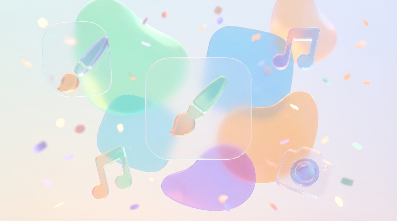 Playful Apple Vision Concept Graphic