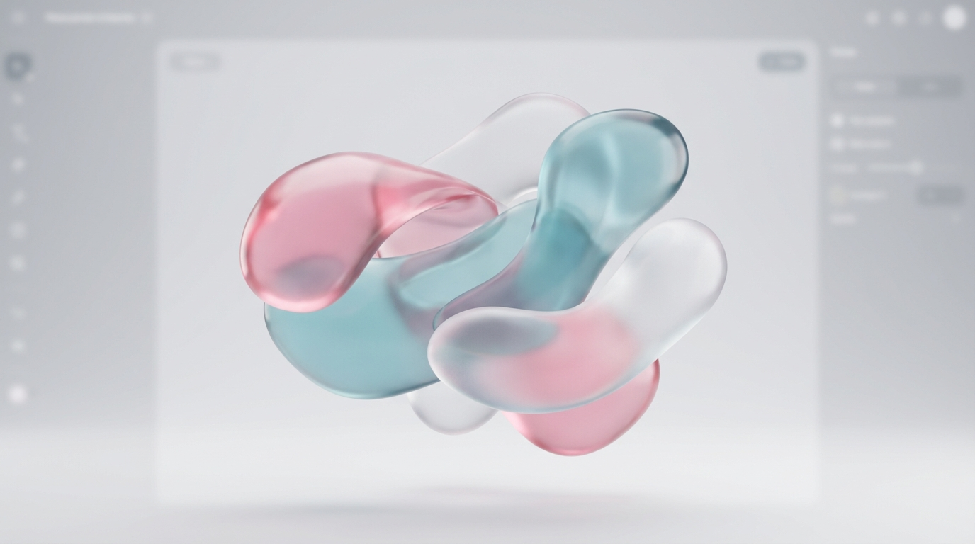 Fluid Glassmorphism 3D Art